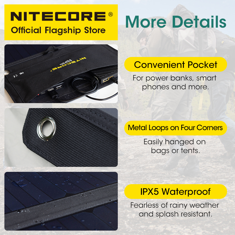 NITECORE FSP30 30W pannello so - Usb Charger Dynamo recensione e prezzo
